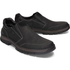 RIEKER 12262-00 black, półbuty męskie. Czarne półbuty męskie Rieker, bez wzorów, bez zapięcia. Za 289,90 zł.