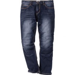 Dżinsy Regular Fit Straight bonprix ciemnoniebieski "stone". Niebieskie jeansy męskie bonprix, m, bez wzorów. Za 99,99 zł.