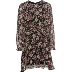 Sukienka w kwiaty bonprix czarny z nadrukiem. Czarne sukienki damskie bonprix, z nadrukiem, bez kołnierzyka, bez rękawów. Za 109,99 zł.
