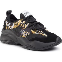 Sneakersy VERSACE JEANS COUTURE - E0YVBSI8 71384 899. Czarne sneakersy męskie Versace Jeans Couture, na co dzień, bez wzorów, z jeansu, bez zapięcia. W wyprzedaży za 639,00 zł.