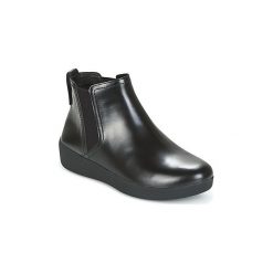 Botki FitFlop SUPERCHELSEA BOOT. Czarne botki damskie FitFlop, bez obcasa, bez zapięcia. Za 398,30 zł.