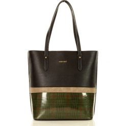 MONNARI Torebka miejski shopper bag czarny z zielonym. Czarne torby damskie na zakupy Monnari, bez wzorów, ze skóry ekologicznej, biznesowe, bez dodatków. W wyprzedaży za 169,00 zł.