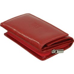 PERFEKT PLUS 14/3 A zamek/zatrzask czerwony, portfel damski. Czerwone portfele damskie Perfekt Plus, bez wzorów, ze skóry. Za 96,99 zł.