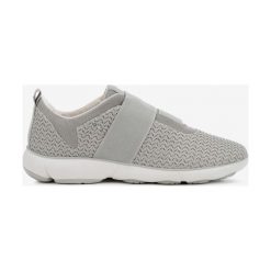Geox Nebula Tenisówki Szary. Szare trampki i tenisówki damskie Geox, bez wzorów, ze skóry, bez zapięcia. Za 600,95 zł.