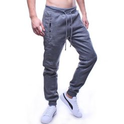 Spodnie męskie joggery szare Recea. Szare spodnie męskie Recea, s, bez wzorów, z bawełny, sportowe. W wyprzedaży za 55,00 zł.