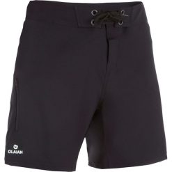 Spodenki surfing krótkie BBS 500 męskie. Czarne koszulki męskie OLAIAN, xl, bez wzorów, z poliesteru, sportowe, na fitness i siłownię. Za 59,99 zł.
