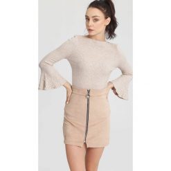 Beżowy Sweter Chimera. Brązowe swetry klasyczne damskie other, uniwersalny. Za 39,99 zł.