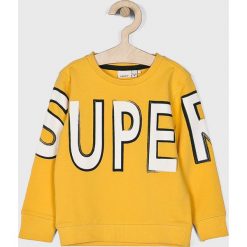 Name it - Bluza dziecięca 92-128 cm. Żółte bluzy chłopięce marki Name it, z nadrukiem, z elastanu, bez rękawów, bez kaptura. Za 69,90 zł.