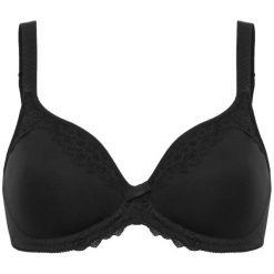 Biustonosz z fiszbiną Triumph Beuaty-Full Darling 10157742. Czarne biustonosze Triumph, bez wzorów, z elastanu. W wyprzedaży za 139,00 zł.