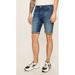 Calvin Klein Jeans - Szorty jeansowe. Niebieskie spodenki i szorty męskie Calvin Klein Jeans, bez wzorów, z elastanu, casualowe. Za 299,90 zł.