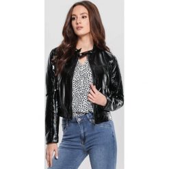 Czarna Ramoneska Cohere. Czarne kurtki damskie other, s, bez wzorów, bez kaptura. Za 79,99 zł.
