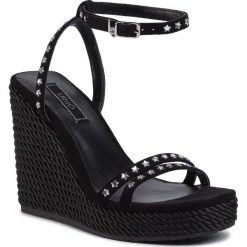 Espadryle LIU JO - Lucy 01 SA0063 P0021 Black 22222. Czarne espadryle damskie Liu Jo, bez wzorów, ze skóry, bez obcasa, na obcasie. Za 689,00 zł.