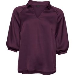 Bluzka z rękawami 7/8 bonprix czarny bez. Fioletowe koszulki damskie bonprix, bez wzorów, z dekoltem w serek, bez rękawów. Za 119,99 zł.