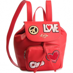 Plecak LOVE MOSCHINO - JC4082PP17LJ0500 Rosso. Czerwone plecaki damskie Love Moschino, ze skóry ekologicznej. Za 959,00 zł.