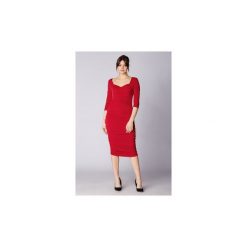 Sukienki długie Mosali Sukienka M081 Czerwona. Czerwone sukienki damskie Mosali, s, bez wzorów, bez kołnierzyka, bez rękawów, długie. Za 516,00 zł.