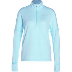 Nike Performance RUNNING THERMA SPHERE Koszulka sportowa polarized blue/heather/silver. Niebieskie topy sportowe damskie Nike Performance, s, z elastanu. W wyprzedaży za 224,25 zł.