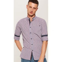 Koszula slim fit z kieszonką - Wielobarwn. Szare koszule męskie slim House, l. Za 79,99 zł.