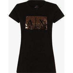 Armani Exchange - T-shirt damski, czarny. Czarne t-shirty damskie Armani Exchange, l, bez wzorów, bez kołnierzyka. Za 199,95 zł.