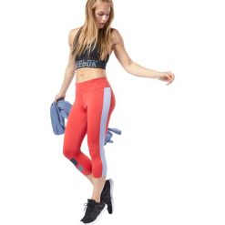 Reebok Workout Ready Legginsy Czerwony. Czerwone spodnie damskie Reebok, m, z elastanu. Za 145,95 zł.