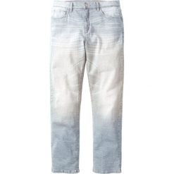 Dżinsy ze stretchem Classic Fit Straight bonprix niebieski "bleached”. Niebieskie jeansy męskie bonprix, m, bez wzorów, klasyczne. Za 109,99 zł.
