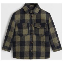Mango Kids - Kurtka dziecięca Lalo 80-104 cm. Szare kurtki chłopięce Mango Kids, bez wzorów, z bawełny, bez kaptura. Za 139,90 zł.
