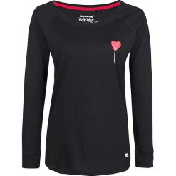 Koszulka w kolorze czarnym. Czarne bluzki damskie marki Homebase, Tuffskull & Soulstar, s, z nadrukiem, z okrągłym kołnierzem, z długim rękawem. W wyprzedaży za 106,95 zł.