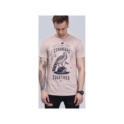 Strangers. Różowe t-shirty męskie Ninety eight clothing, xl, bez wzorów, z materiału, bez kołnierzyka. Za 79,99 zł.