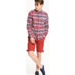 KOSZULA DŁUGI RĘKAW MĘSKA REGULAR FIT. Czerwone koszule męskie marki Top Secret, m, sportowe, button down, z długim rękawem. W wyprzedaży za 49,99 zł.