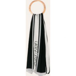 Calvin Klein - Szal. Pomarańczowe szaliki damskie Calvin Klein, bez wzorów, z wiskozy. Za 179,90 zł.