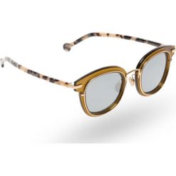 Brązowe okulary Dior z motywem panterki. Pomarańczowe okulary przeciwsłoneczne damskie Dior, eleganckie. Za 2039,00 zł.