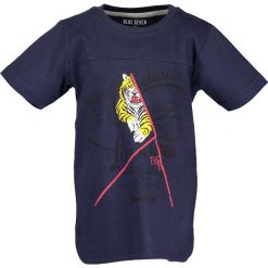Blue Seven - T-shirt dziecięcy 92-128 cm. Niebieskie t-shirty chłopięce Blue Seven, z nadrukiem, z bawełny, bez rękawów. W wyprzedaży za 29,90 zł.