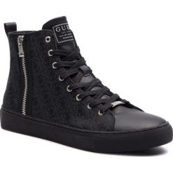 Sneakersy GUESS - FM7LSM FAL12 BLKBL. Czarne sneakersy męskie Guess, na co dzień, z aplikacjami, ze skóry ekologicznej, eleganckie, bez zapięcia. Za 459,00 zł.