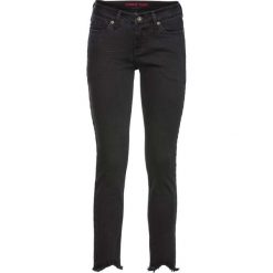 Boyfriendy damskie: Dżinsy SKINNY z nogawkami bez obszycia bonprix czarny denim