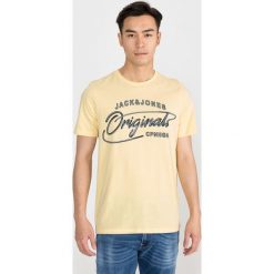 Jack & Jones Pex Koszulka Żółty. Żółte podkoszulki męskie Jack & Jones, xl, z nadrukiem, z bawełny, z krótkim rękawem. Za 56,95 zł.