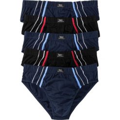 Slipy męskie: Slipy maxi (5 par) bonprix ciemnoniebieski-czarny