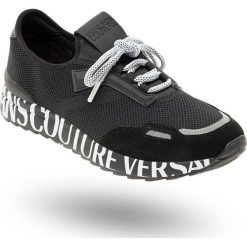 SNEAKERSY Versace Jeans Couture. Czarne sneakersy męskie Versace Jeans Couture, na sznurówki. Za 477,95 zł.