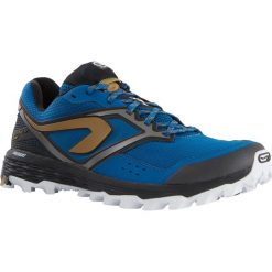 Buty męskie do biegania EVADICT TRAIL XT7 niebiesko-brązowe. Niebieskie buty sportowe męskie EVADICT, z poliesteru, bez zapięcia, do biegania. Za 249,99 zł.