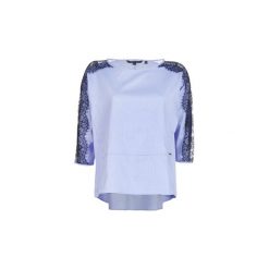 Bluzki Armani Exchange HELBORI. Niebieskie bluzki damskie Armani Exchange, s, bez wzorów, bez kołnierzyka, bez rękawów. Za 529,00 zł.