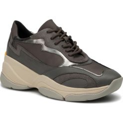 Sneakersy GEOX - D Kirya B D92BPB 01122 C9002 Dk Grey. Szare półbuty damskie Geox, z zamszu. W wyprzedaży za 389,00 zł.