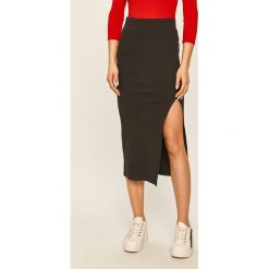 Answear - Spódnica. Czarne spódniczki damskie ANSWEAR, na co dzień, s, bez wzorów, z elastanu, casualowe, midi, ołówkowe. Za 59,90 zł.