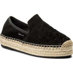 Espadryle GANT - Capri 16564389 Black G00. Czarne espadryle damskie marki GANT, ze skóry, na płaskiej podeszwie. W wyprzedaży za 259,00 zł.