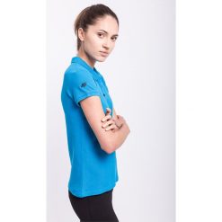 Koszulka polo damska TSD051 - niebieski jasny. Niebieskie koszulki damskie polo marki 4f, na zimę, bez wzorów, z bawełny, polo, bez rękawów, bez kaptura. Za 59,99 zł.
