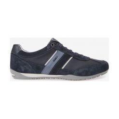 Geox Wells Tenisówki Niebieski. Niebieskie trampki męskie Geox, bez wzorów, ze skóry, bez zapięcia. Za 464,95 zł.