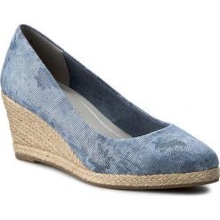 Espadryle damskie na koturnie: Espadryle MARCO TOZZI - 2-222446-28 Denim Comb 853