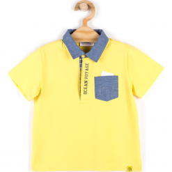 Koszulka. Żółte t-shirty chłopięce marki YELLOW SUBMARINE, z aplikacjami, z elastanu, z krótkim rękawem. Za 29,90 zł.