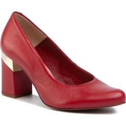 Półbuty LASOCKI - 71335-02 Red. Czerwone półbuty damskie Lasocki, bez wzorów, ze skóry, bez obcasa, na obcasie, bez zapięcia. Za 199,99 zł.