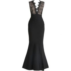 Forever Unique Suknia balowa black. Czarne sukienki damskie marki Forever Unique, bez wzorów, z elastanu, wizytowe, bez kołnierzyka, bez rękawów. Za 559,00 zł.