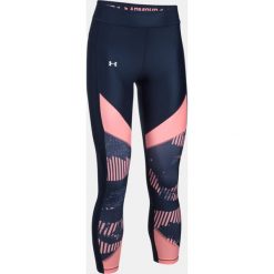 Spodnie sportowe damskie: Under Armour Spodnie damskie HeatGear Colour Blocked Printed Ankle granatowo-różowe r. M (1307553-410)