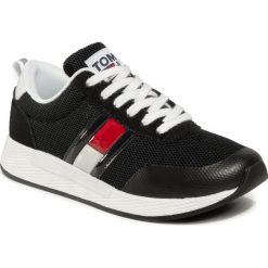 Sneakersy TOMMY JEANS - Technical Flexi Runner EN0EN00875 Black BDS. Czarne półbuty damskie Tommy Jeans, z jeansu. Za 399,00 zł.