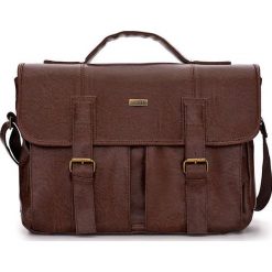 Torba / teczka męska do ręki i na ramię vintage Solier S14 Lanark - Brązowy Vintage. Pomarańczowe torby męskie skórzane Solier, w paski, z jeansu, vintage. Za 169,99 zł.